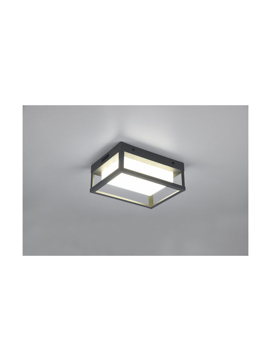 Trio Lighting Witham Outdoor Ceiling Flush Mount with Integrated LED in Black Color 677860142