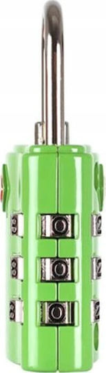 Lifeventure Combi Locks Stahl Vorhängeschloss Messing Kombination mit TSA-Zertifizierung 15mm Green 1Stück