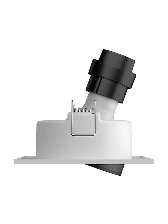 Philips Milliskin Round Metallic Recessed Spot with Integrated LED and Natural White Light White 9x9cm. 1pcs