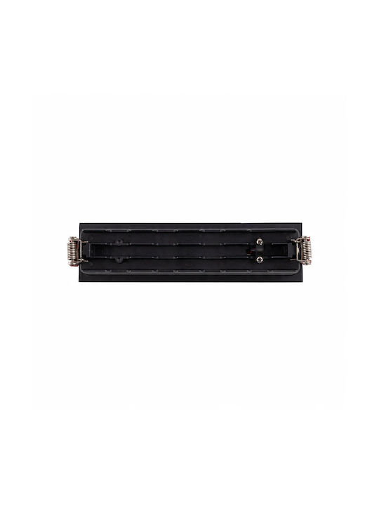 Nowodvorski Rectangle Recessed Spot with Integrated LED and Warm White Light Black 19.5x4.5cm. 1pcs