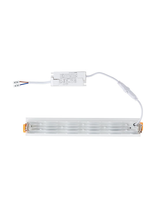 Nowodvorski Rectangle Recessed Spot with Integrated LED and Natural White Light Black 27.3x3.7cm. 1pcs
