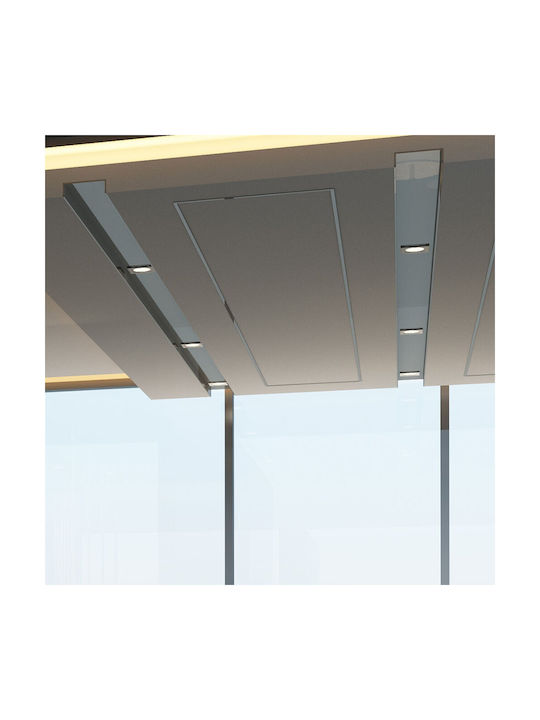 Braytron Square Plastic Recessed Spot with Integrated LED and Warm White Light White 1pcs