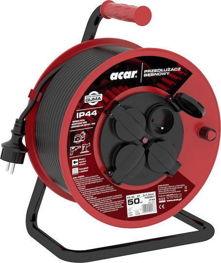 Acar 1 Platz mit Kabel 50m Durchmesser 3 x 1mm² Wasserdicht Schwarz