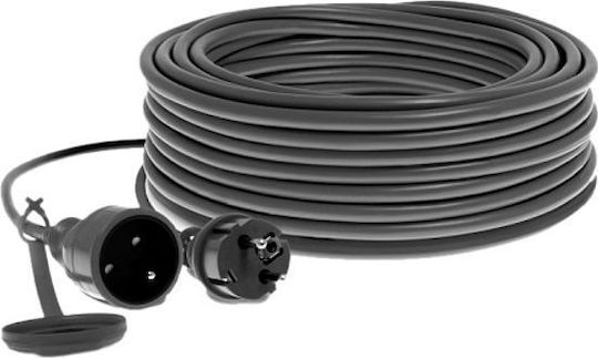 AWTools Waterproof Extension Cable Cord 3 x 1.5mm²/30m Black