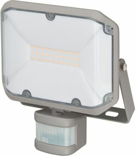 Brennenstuhl 3050 Waterproof LED Flood Light 30W Warm White 3000K with Motion Sensor IP44