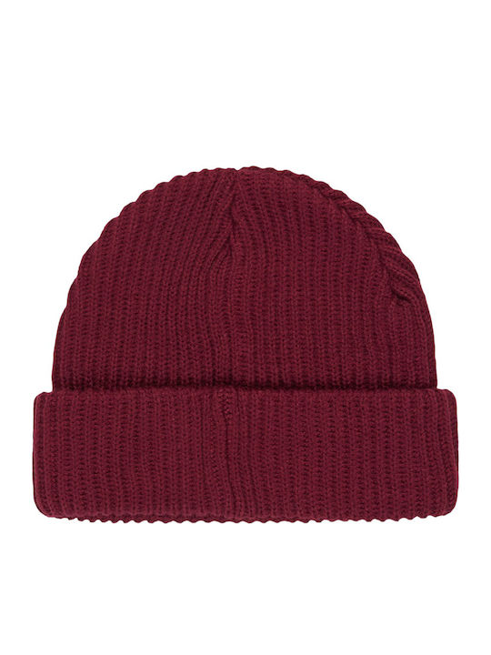 Alta Beanie Beanie with Rib Knit in Burgundy color