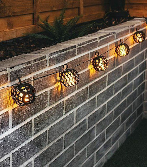 Saska Garden Set 5 Lămpi Solare Suspendate Bile 10W
