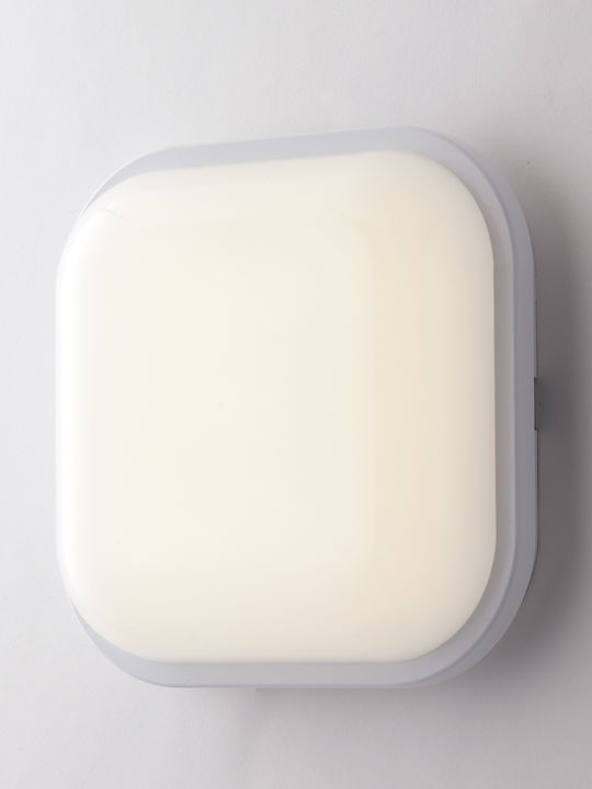 Fan Europe Ever Wall-Mounted Outdoor Ceiling Light LED IP65 15W with Natural White Light 16.9x16.9x6.2εκ.