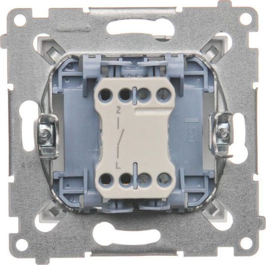 Kontakt-Simon Single Wall Switch Without Frame Gray