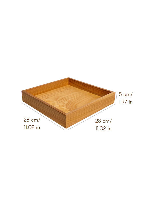 Creative Tischspiel Holz Basis 28x28x5cm Beige