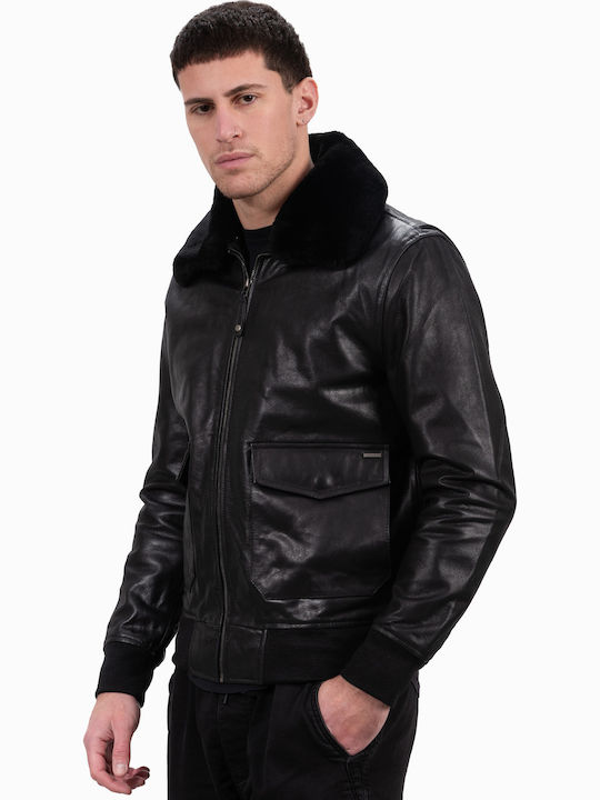 Juliet Buffalo Leather Jacket Black