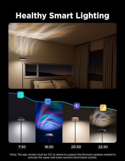 Govee Uplighter H60B0 Lampa de podea LED Î170xL31cm. cu Lumină RGBW 1000lm Negru
