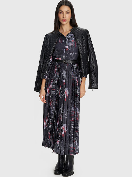 Midi Shirt Dress Multicolor