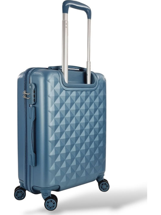 Playful Bags Large Travel Suitcase Hard Light Blue with 4 Wheels Height 72cm