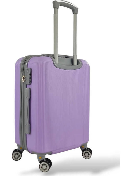 Playful Bags Cabin Travel Suitcase Hard Lila with 4 Wheels Height 55cm