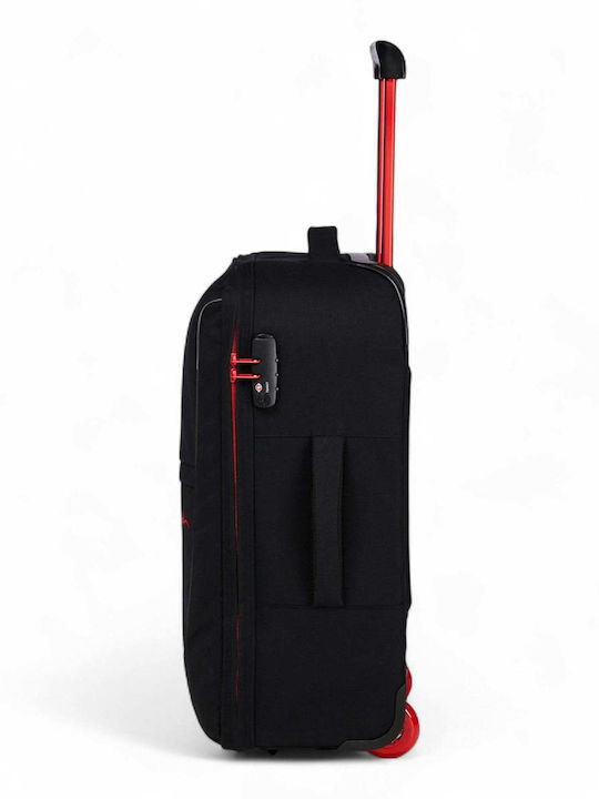 Satch Cabin Travel Suitcase Black with 4 Wheels