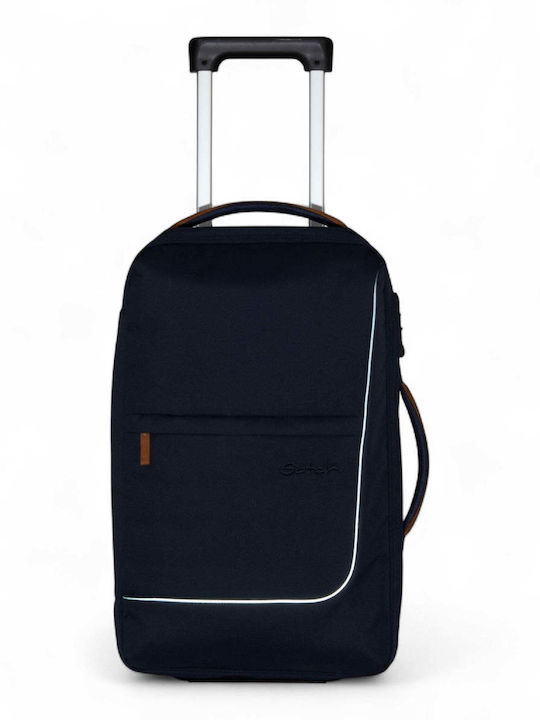 Satch Cabin Travel Suitcase Dark Blue with 4 Wheels