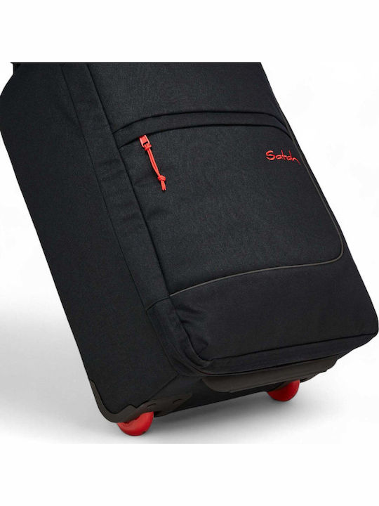 Satch Cabin Travel Suitcase Black with 4 Wheels