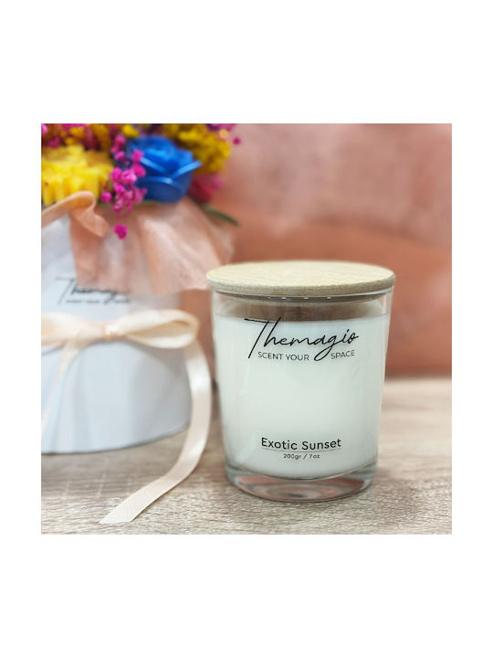 Themagio Lumânare Aromatică Din Soia În Borcan Cu Miros Apus De Soare Exotic 250gr