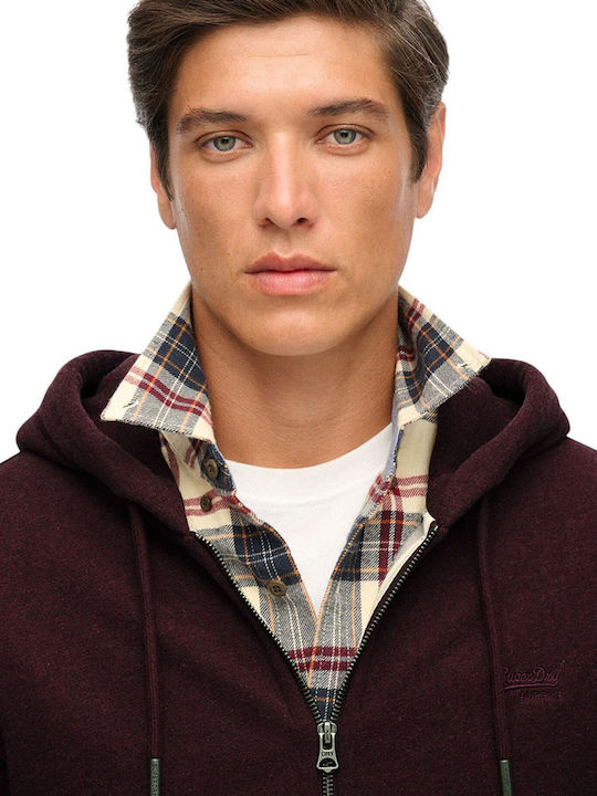D1 Ovin Hoodie Cardigan Burgundy