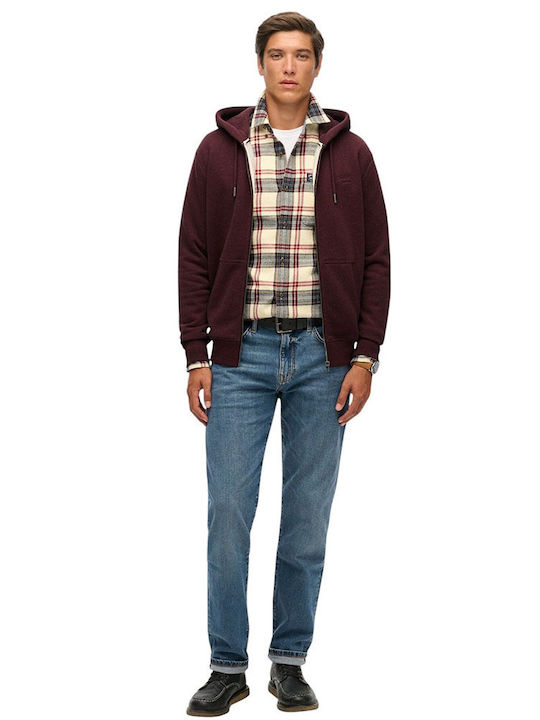 D1 Ovin Hoodie Cardigan Burgundy