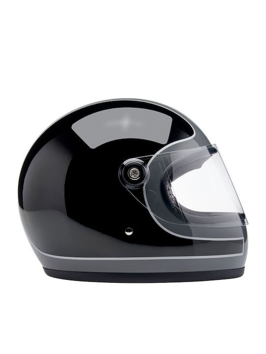 Biltwell Gringo S Storm Grey/Black Tracker Gloss Motorcycle Helmet Full Face ECE 22.06