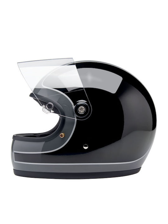 Biltwell Gringo S Storm Grey/Black Tracker Gloss Motorcycle Helmet Full Face ECE 22.06