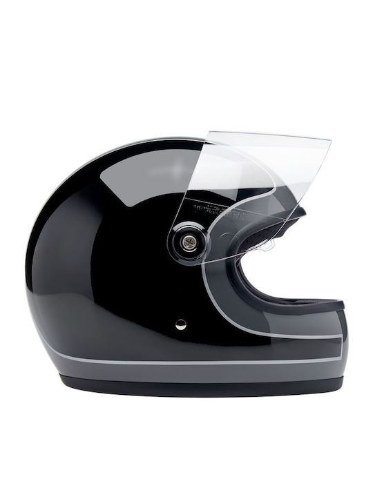 Biltwell Gringo S Storm Grey/Black Tracker Gloss Motorcycle Helmet Full Face ECE 22.06