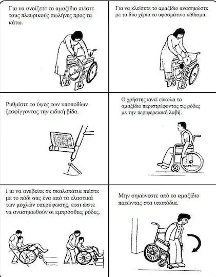 Alfa Care Standard Αναπηρικό Αμαξίδιο Πτυσσόμενο Ειδικού Τύπου με Ανακλινόμενη Πλάτη 45cm AC–59 Μαύρο