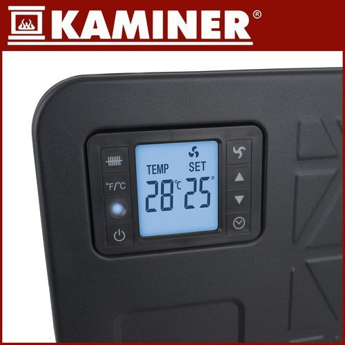 Kruzzel Ziflo Convector Heater Floor 2300W with Electronic Thermostat and WiFi 70x43cm Black