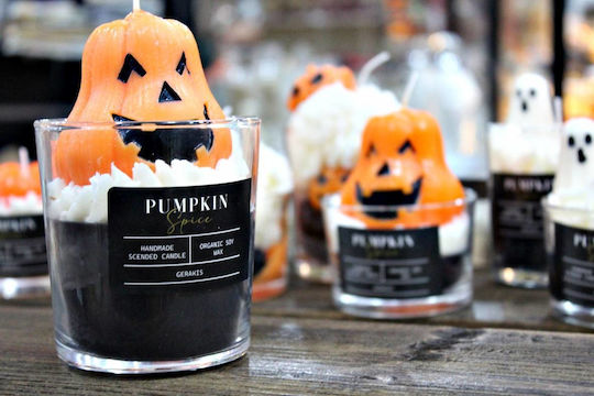 Αρωματικό Κερί Σόγιας Mr Pumpkin Big Ποτήρι Big Φ8,5 X 8,9 Cm Pumkin Spice