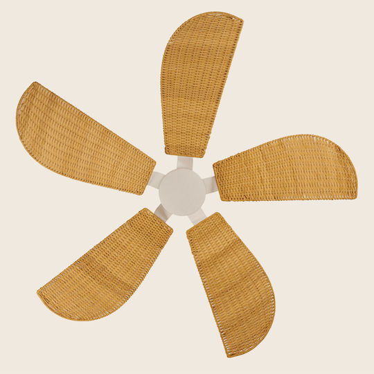 Zambelis Lights Deckenventilator mit Leuchte Weiß