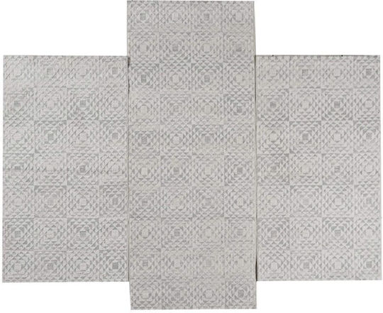 Set Modern Schlafzimmer-Teppichsets Synthetisch,Polyester/Cotton/Leather Ivory Grey 9999991329362 3Stück