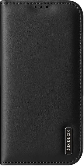 Dux Ducis Hivo Series Buchen Sie Leder / Synthetisches Leder / Silikon Schwarz (iPhone 17 Pro Max)