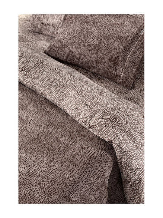 Guy Laroche Duvet Cover Set Cotton Queen with 2 Pillowcases 225x245 Safari Choco