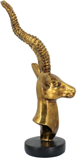 Artekko Animal Златисто Масово Декоративно Полирезиново Главата На Елен 14x13x30 См
