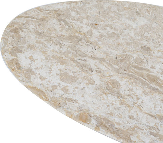 Artekko Διακοσμητική Πιατέλα Μαρμάρινη Μπεζ 30x17x1εκ.