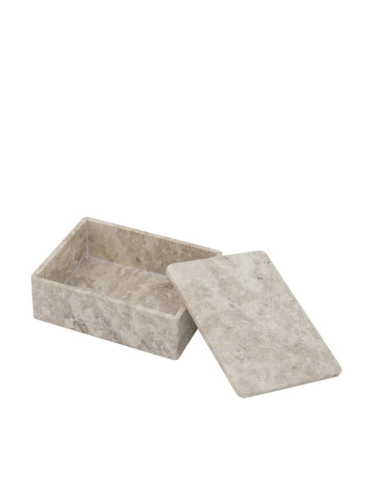 Artekko Μπιζουτιέρα Μπεζ 20x15x7cm