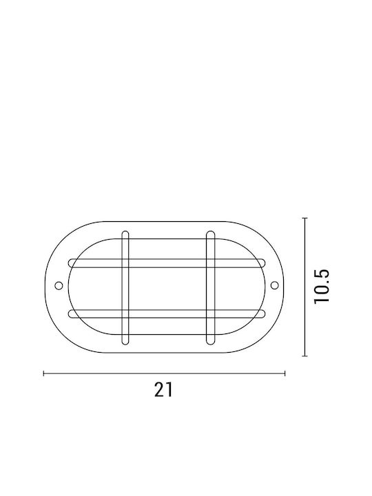 Eurolamp Wall-Mounted Outdoor Turtle Light E27 IP44 21x10.5x8.5εκ.