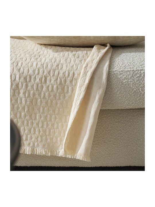 Gofis Home Ondine Ριχτάρι Διθέσιου Καναπέ Ζακάρ 184x250εκ. Ecru 184/05 2007184205007