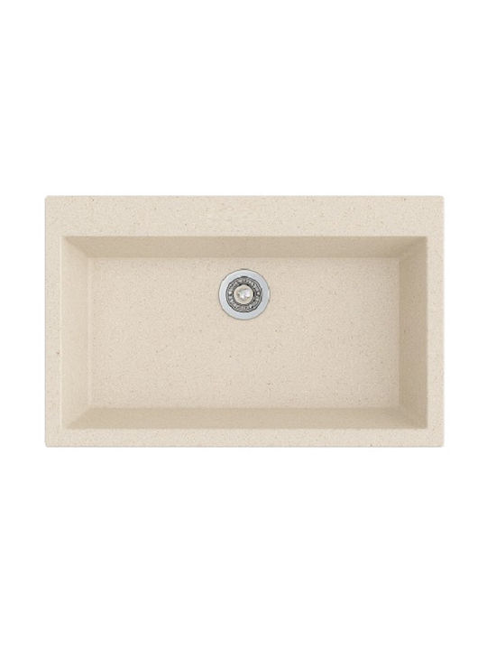 Unixton Drop-In Sink Synthetic Granite W78xD50cm Brown