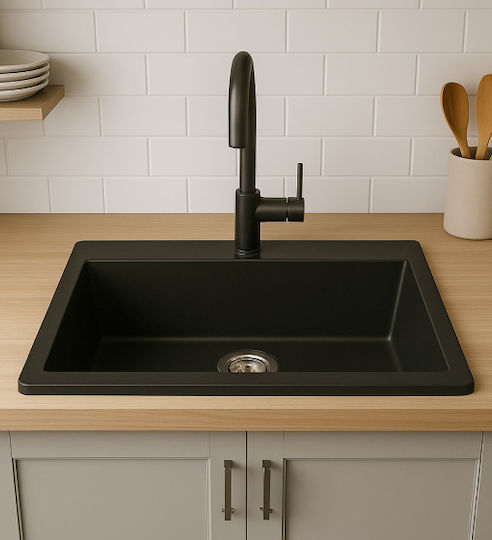 Unixton Drop-In Chiuvetă din Granit Sintetic L78xW50cm Maro