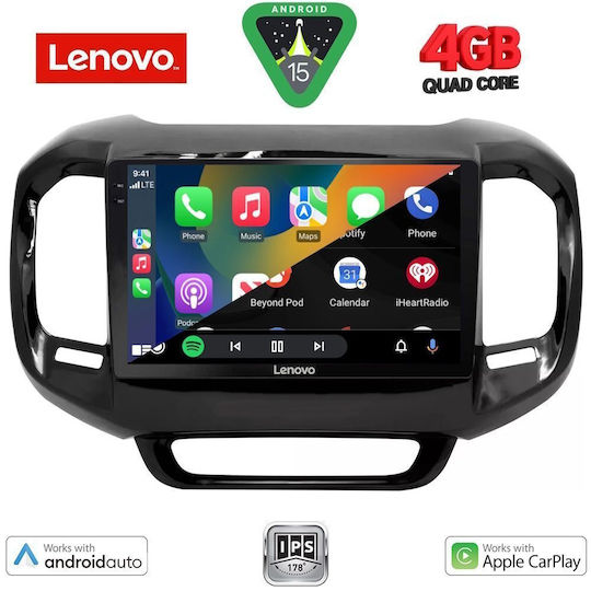 Lenovo Car Audio System for Fiat Toro 2017 (Bluetooth/USB/WiFi/GPS/Apple-Carplay/Android-Auto) with Touch Screen 9"