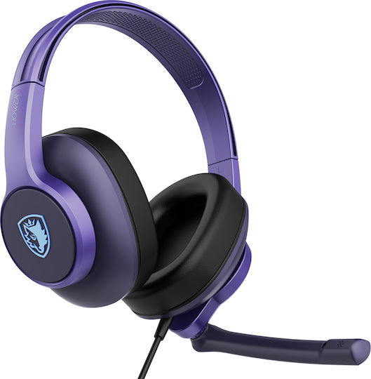 Sades Upower Über Ohr Gaming-Headset mit Konnektivität 3,5 mm Lila für PC