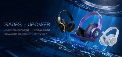Sades Upower Über Ohr Gaming-Headset mit Konnektivität 3,5 mm Graue für PC