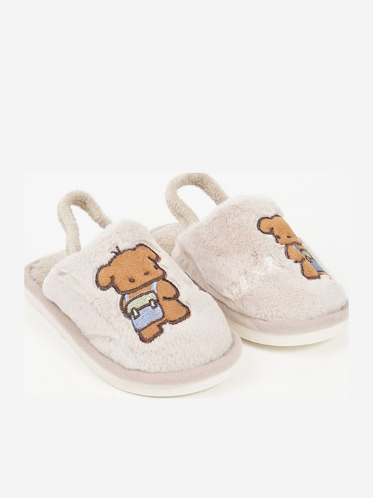 Kids Slippers Beige