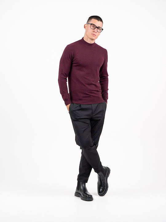 Long Sleeve Burgundy Blouse