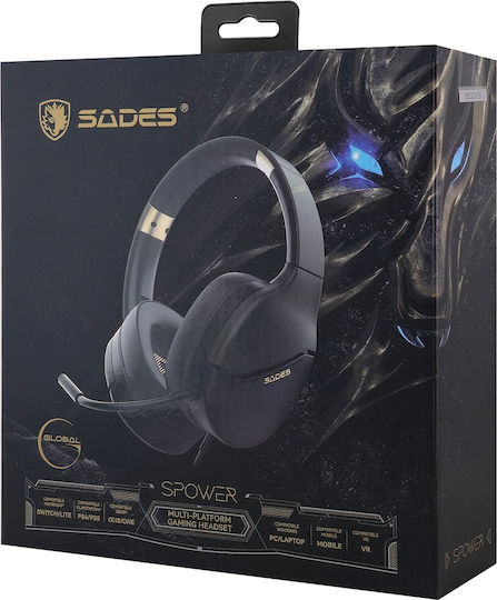 Sades Spower Over Ear Gaming Headset με σύνδεση 3.5mm for Nintendo Switch / PC / PS4 / PS5 / XBOX