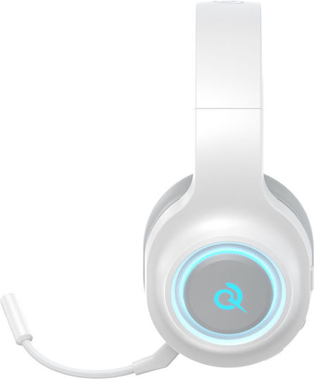 QCY Heroad V200 Wireless Over Ear Gaming Headset with Bluetooth Connectivity White for PC