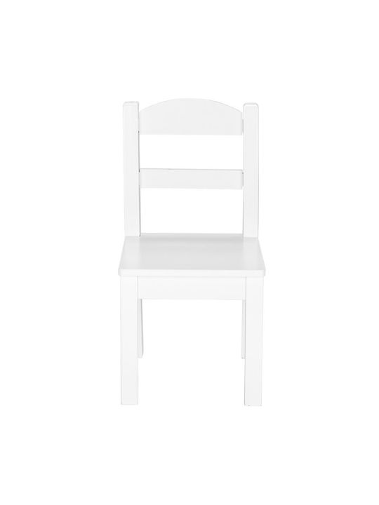 Kids Table Set with Chairs Made of White Wood